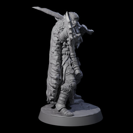 Brave Woodland Barbarian H Miniature for Dungeons and Dragons, Pathfinder or other TTRPGs
