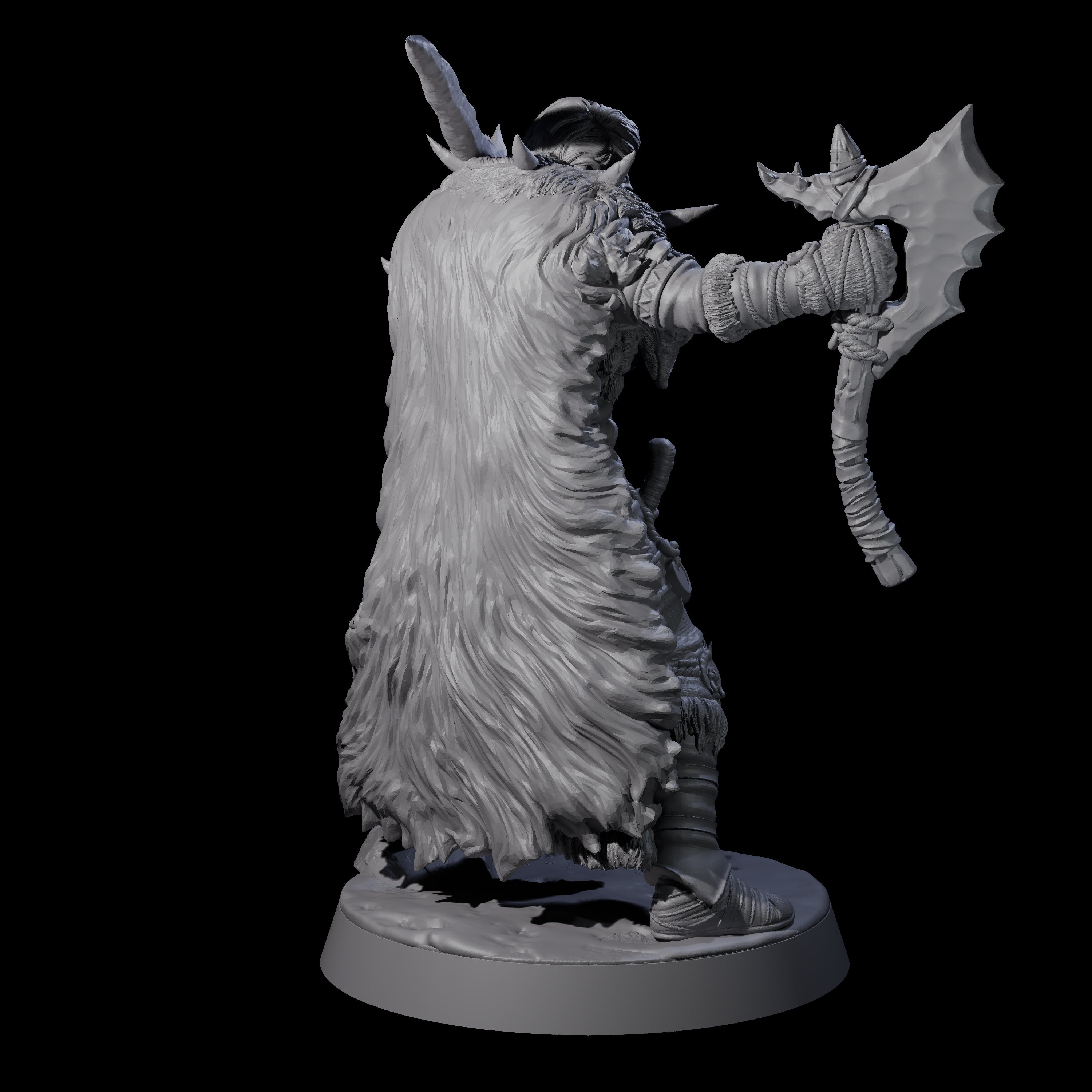 Brave Woodland Barbarian H Miniature for Dungeons and Dragons, Pathfinder or other TTRPGs