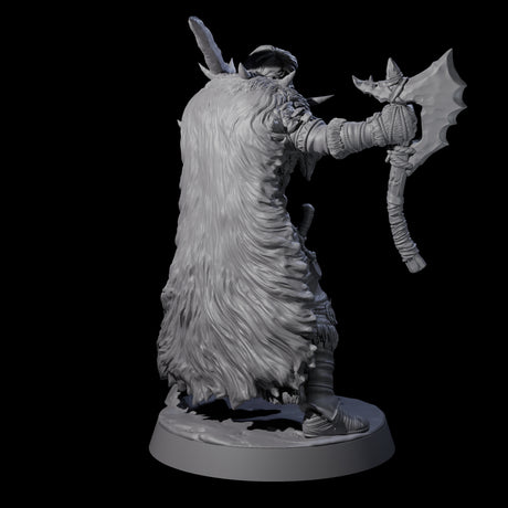 Brave Woodland Barbarian H Miniature for Dungeons and Dragons, Pathfinder or other TTRPGs