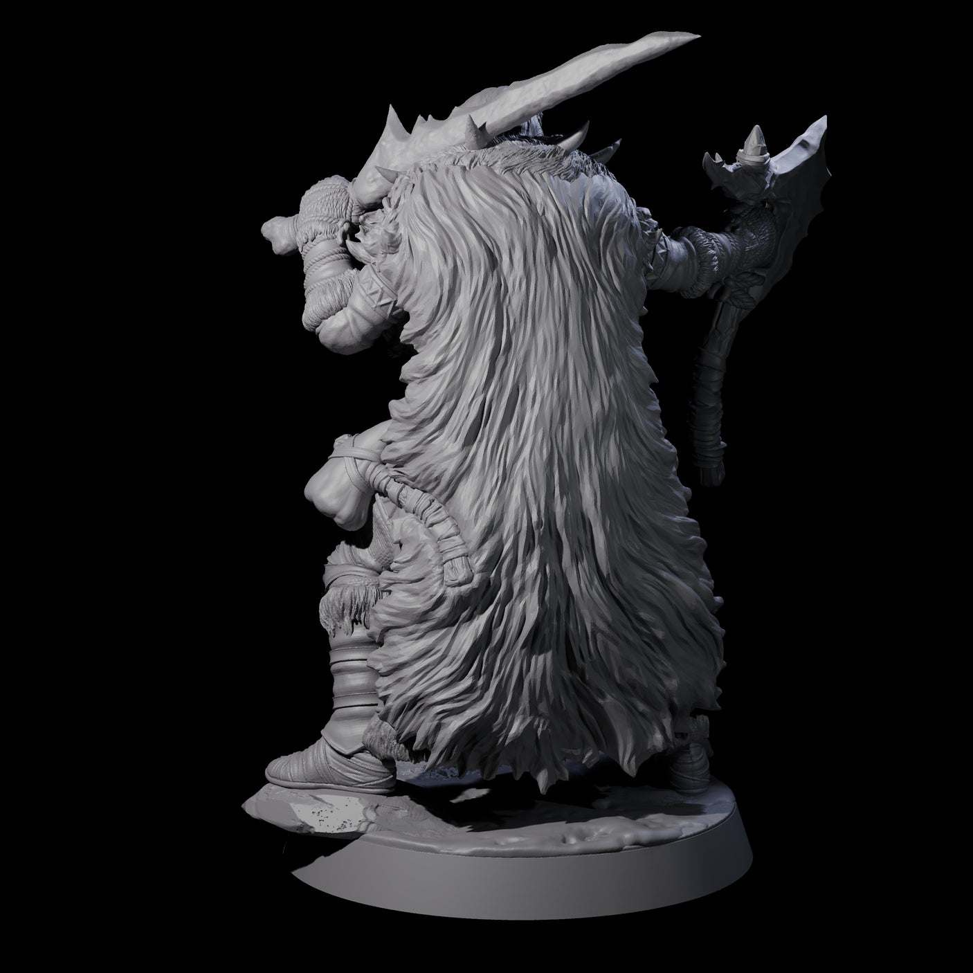 Brave Woodland Barbarian H Miniature for Dungeons and Dragons, Pathfinder or other TTRPGs