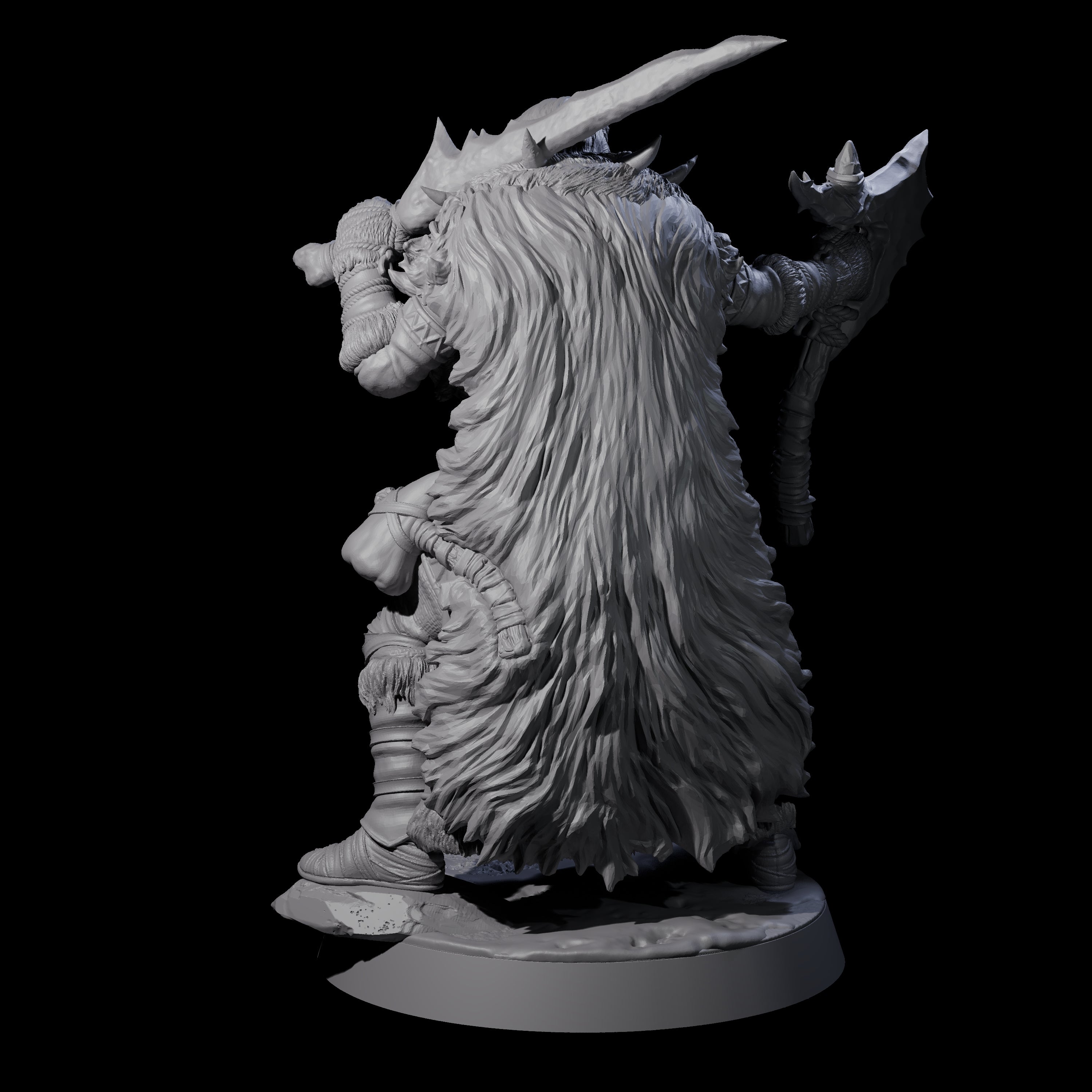 Brave Woodland Barbarian H Miniature for Dungeons and Dragons, Pathfinder or other TTRPGs
