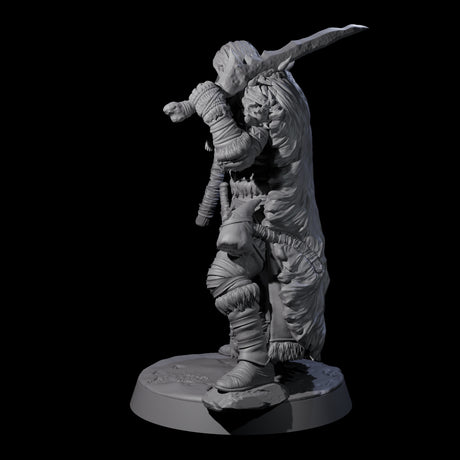 Brave Woodland Barbarian H Miniature for Dungeons and Dragons, Pathfinder or other TTRPGs