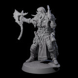 Brave Woodland Barbarian H Miniature for Dungeons and Dragons, Pathfinder or other TTRPGs