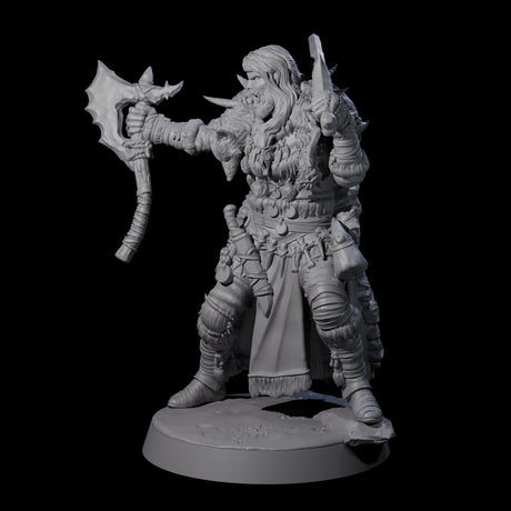 Brave Woodland Barbarian H Miniature for Dungeons and Dragons, Pathfinder or other TTRPGs