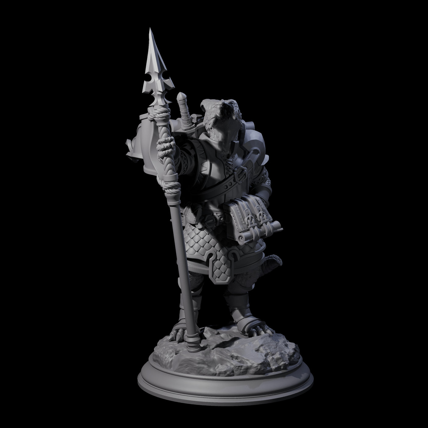 Brave Young Dragonborn Scout Miniature for Dungeons and Dragons, Pathfinder or other TTRPGs