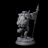 Brave Young Dragonborn Scout Miniature for Dungeons and Dragons, Pathfinder or other TTRPGs
