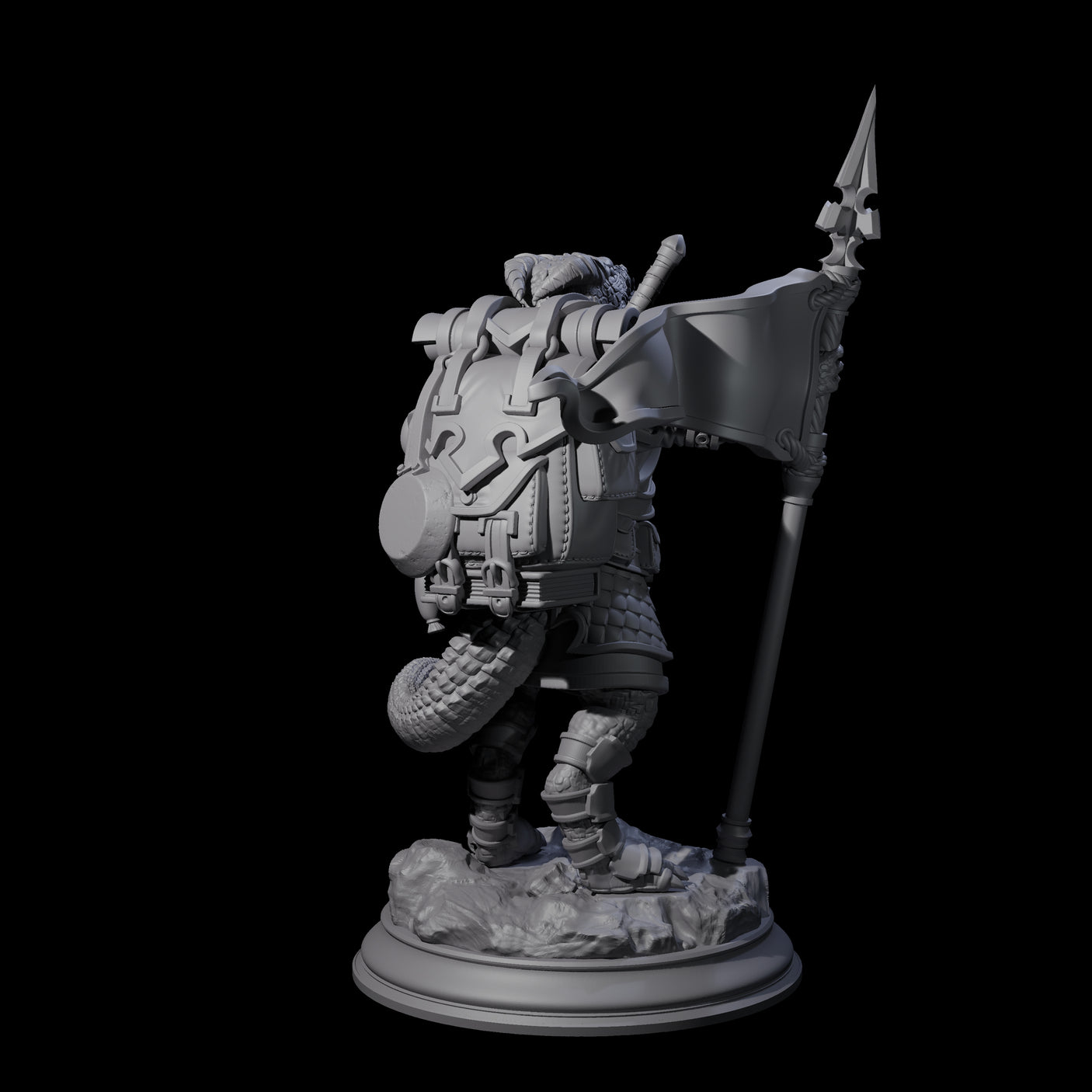 Brave Young Dragonborn Scout Miniature for Dungeons and Dragons, Pathfinder or other TTRPGs