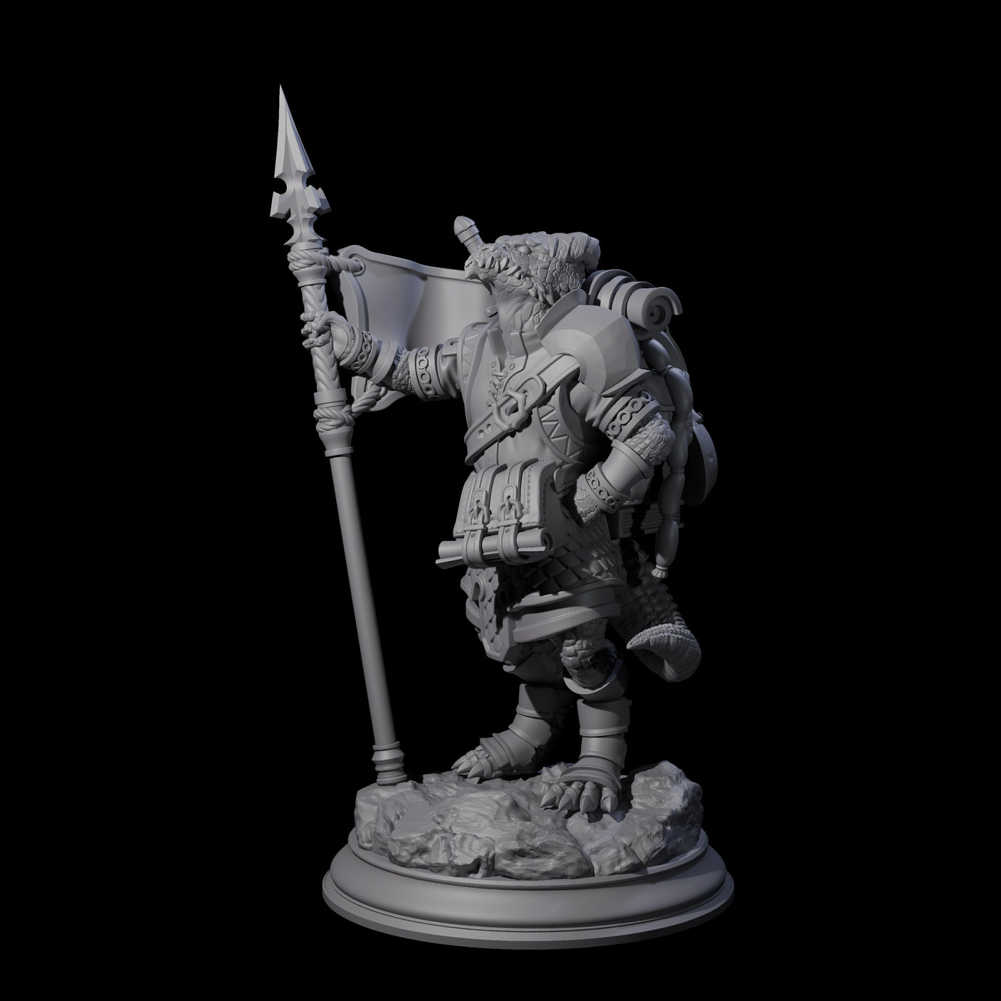 Brave Young Dragonborn Scout Miniature for Dungeons and Dragons, Pathfinder or other TTRPGs