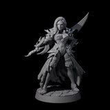 Breathtaking Swordswoman Miniature for Dungeons and Dragons, Pathfinder or other TTRPGs