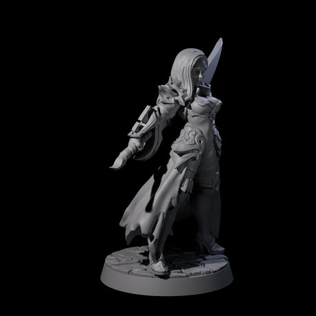 Breathtaking Swordswoman Miniature for Dungeons and Dragons, Pathfinder or other TTRPGs
