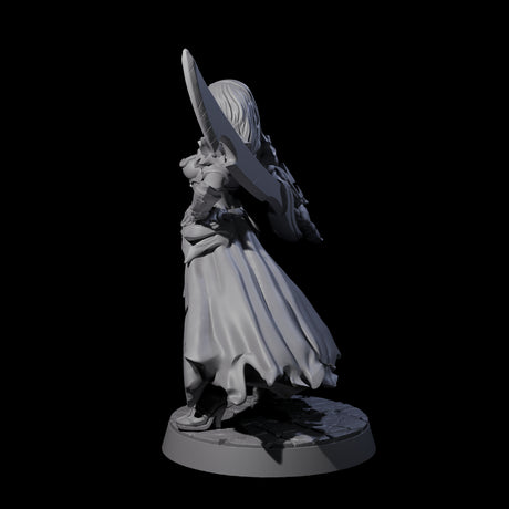 Breathtaking Swordswoman Miniature for Dungeons and Dragons, Pathfinder or other TTRPGs