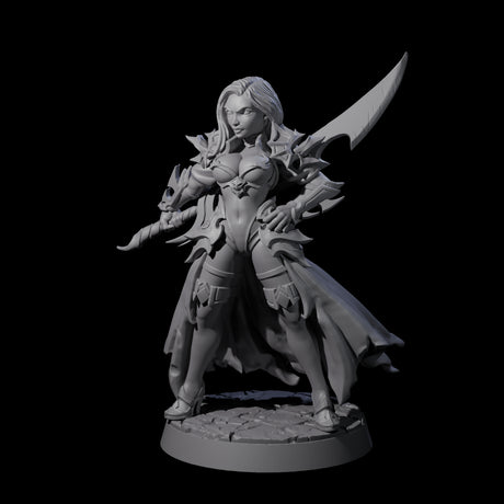 Breathtaking Swordswoman Miniature for Dungeons and Dragons, Pathfinder or other TTRPGs