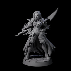 Breathtaking Swordswoman Miniature for Dungeons and Dragons, Pathfinder or other TTRPGs