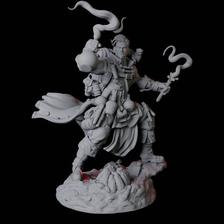 Brewing Alchemist Miniature for Dungeons and Dragons, Pathfinder or other TTRPGs