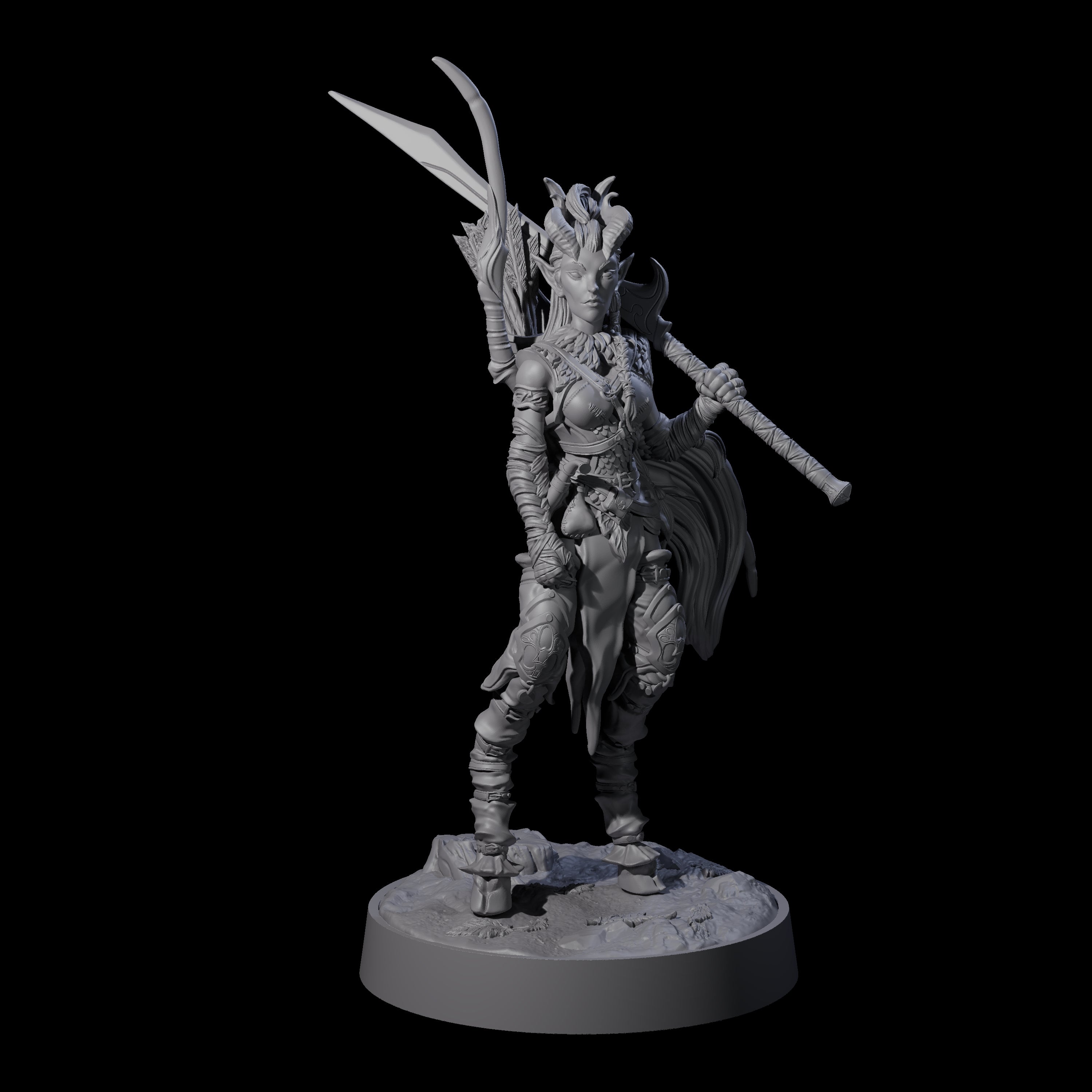 Briallyn - Glavied Satyr Hunter Miniature for Dungeons and Dragons, Pathfinder or other TTRPGs