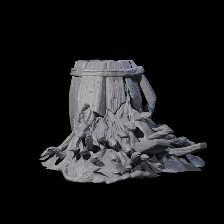 Broken Barrel of Eels Miniature for Dungeons and Dragons, Pathfinder or other TTRPGs
