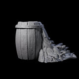 Broken Barrel of Eels Miniature for Dungeons and Dragons, Pathfinder or other TTRPGs
