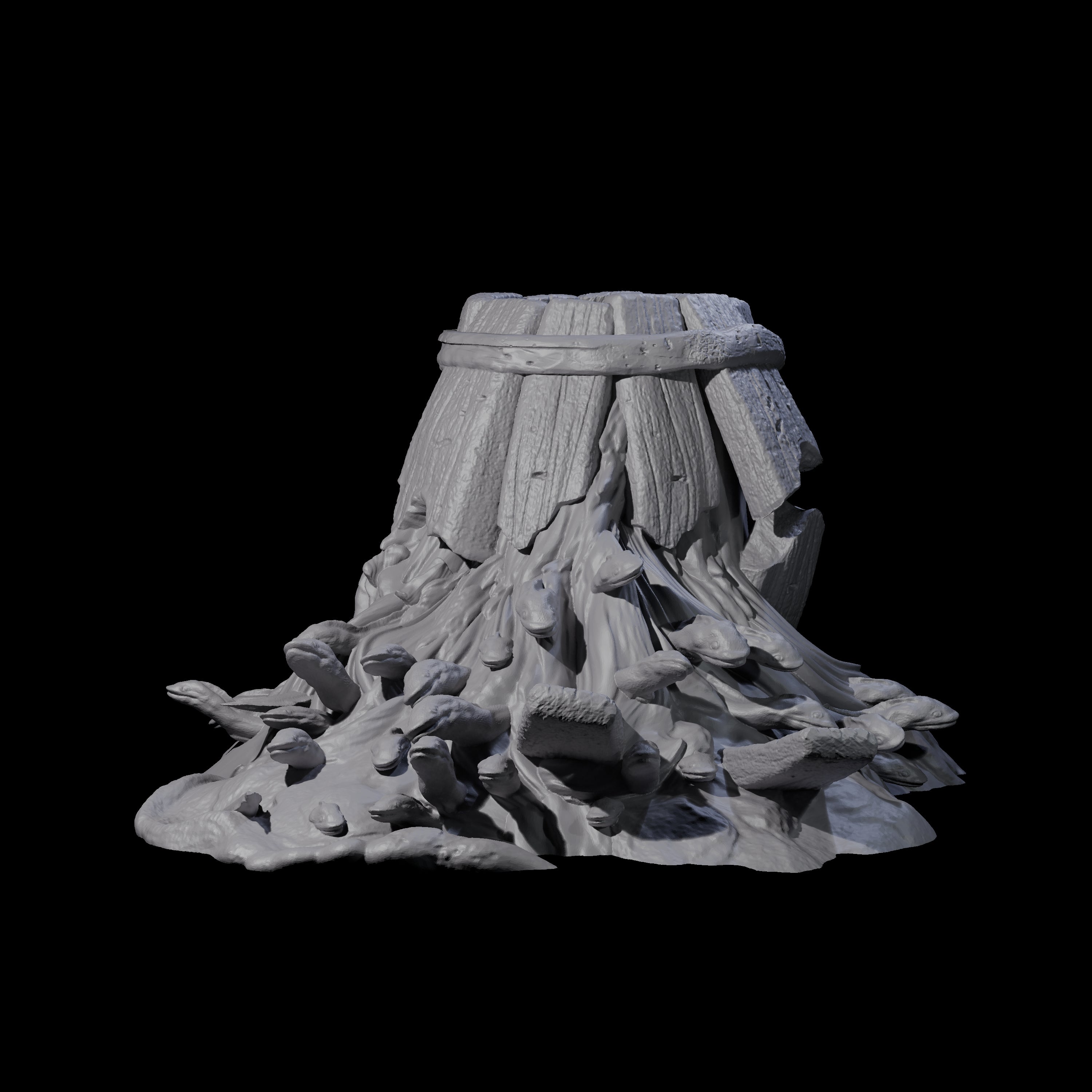 Broken Barrel of Eels Miniature for Dungeons and Dragons, Pathfinder or other TTRPGs
