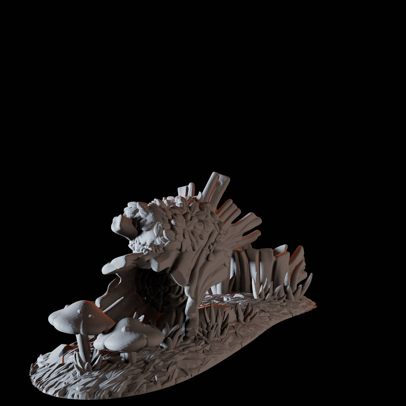 Broken Tree Trunk Miniature for Dungeons and Dragons, Pathfinder or other TTRPGs