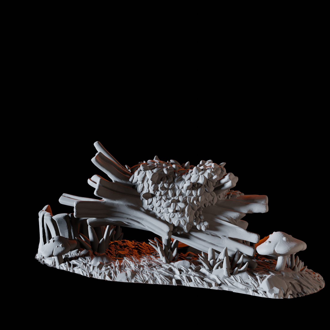 Broken Tree Trunk Miniature for Dungeons and Dragons, Pathfinder or other TTRPGs