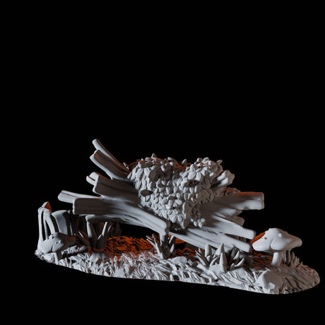 Broken Tree Trunk Miniature for Dungeons and Dragons, Pathfinder or other TTRPGs
