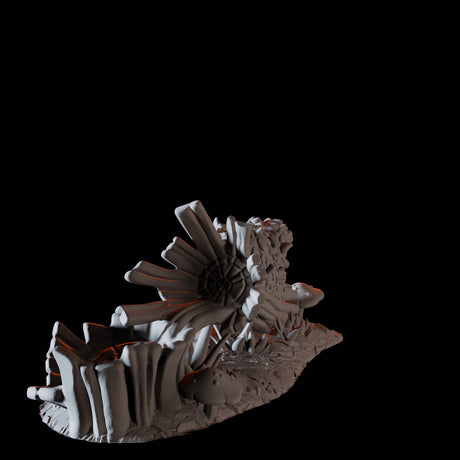 Broken Tree Trunk Miniature for Dungeons and Dragons, Pathfinder or other TTRPGs