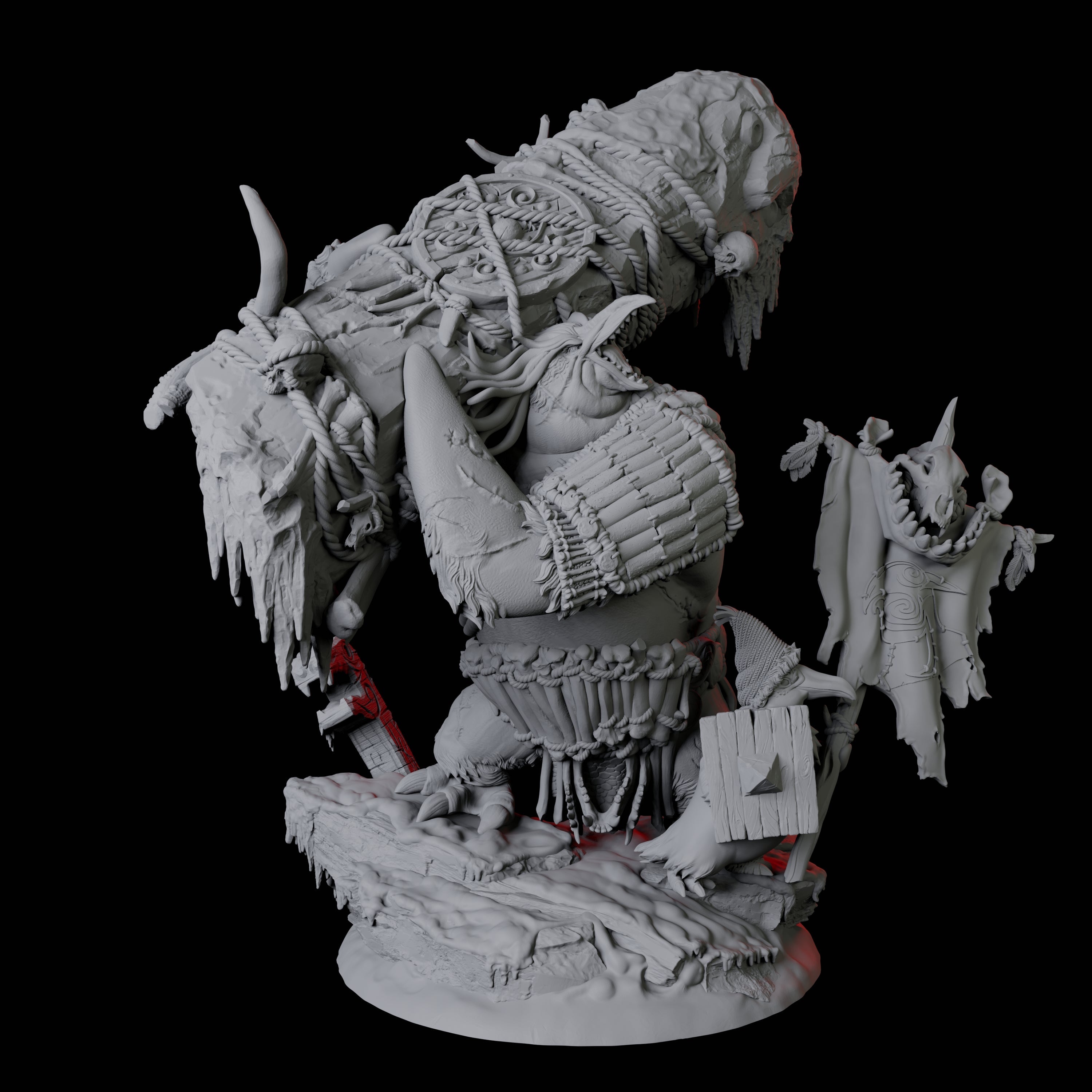 Bruising Dohwar Barbarian Miniature for Dungeons and Dragons, Pathfinder or other TTRPGs