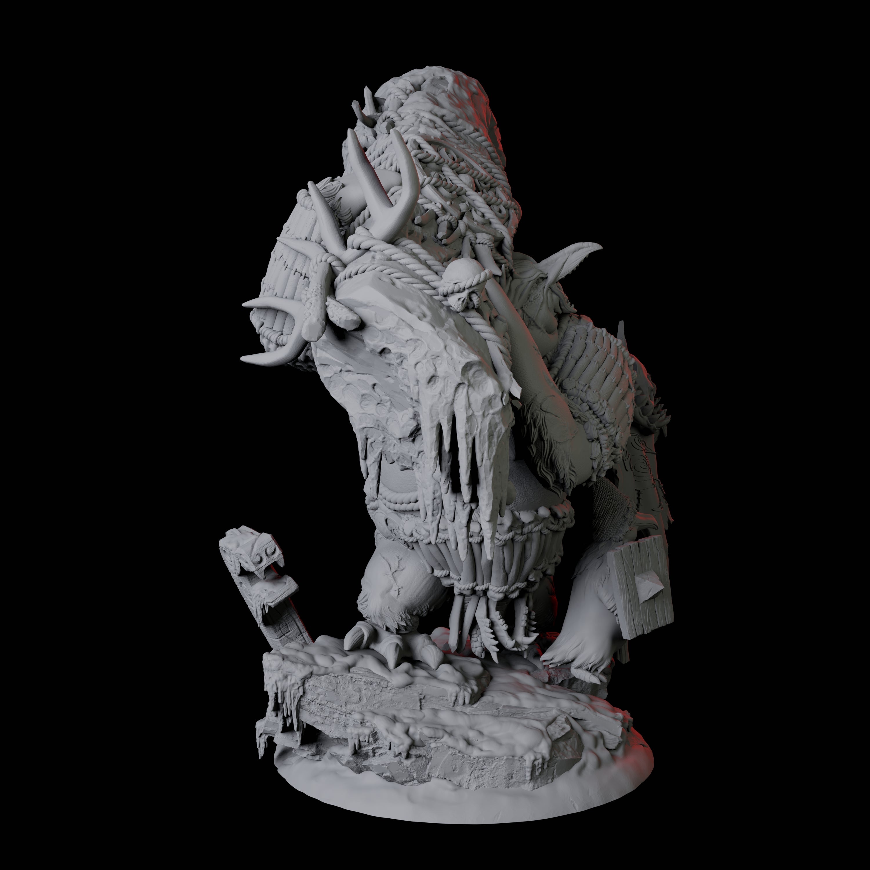 Bruising Dohwar Barbarian Miniature for Dungeons and Dragons, Pathfinder or other TTRPGs