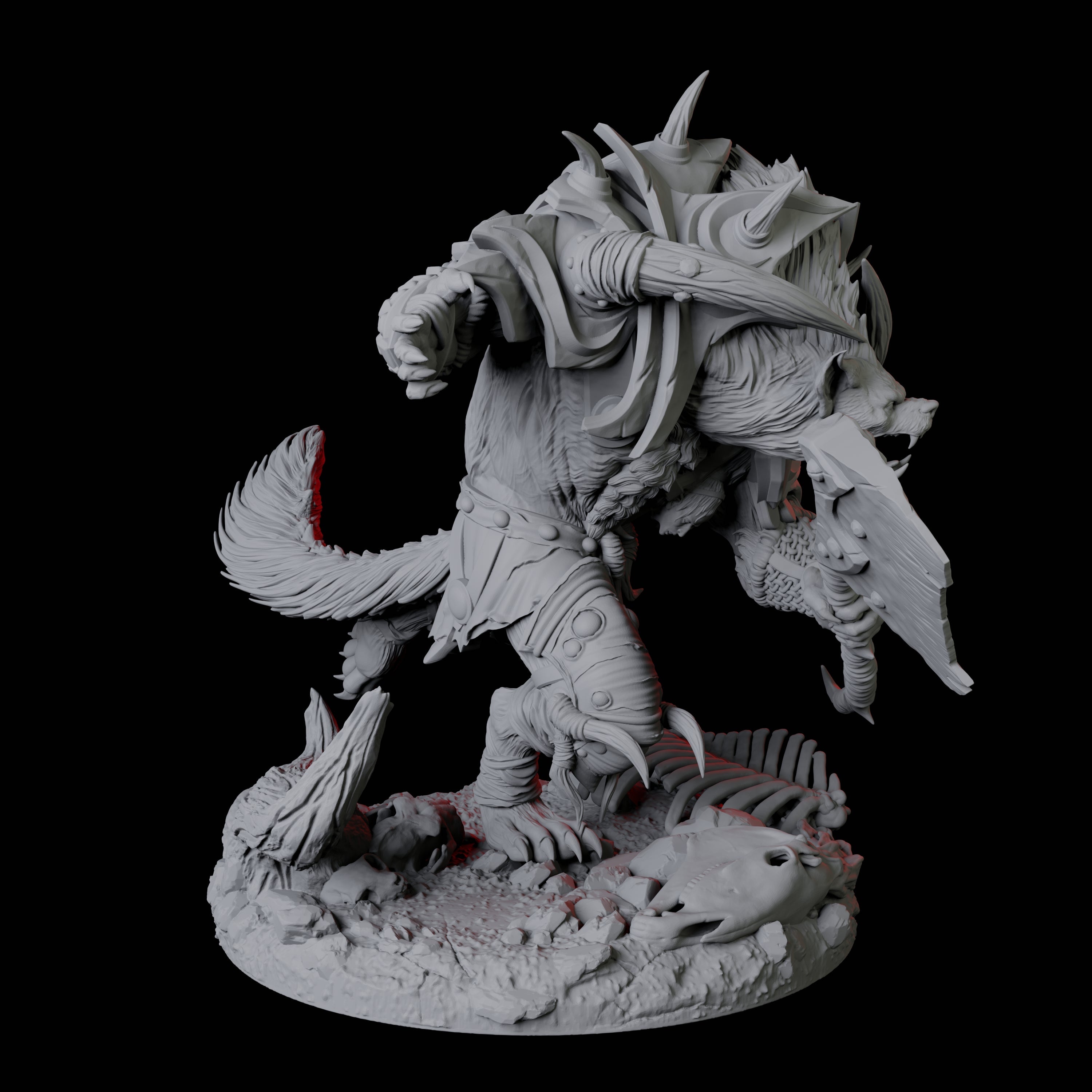 Bruising Gnoll Brute A Miniature for Dungeons and Dragons, Pathfinder or other TTRPGs