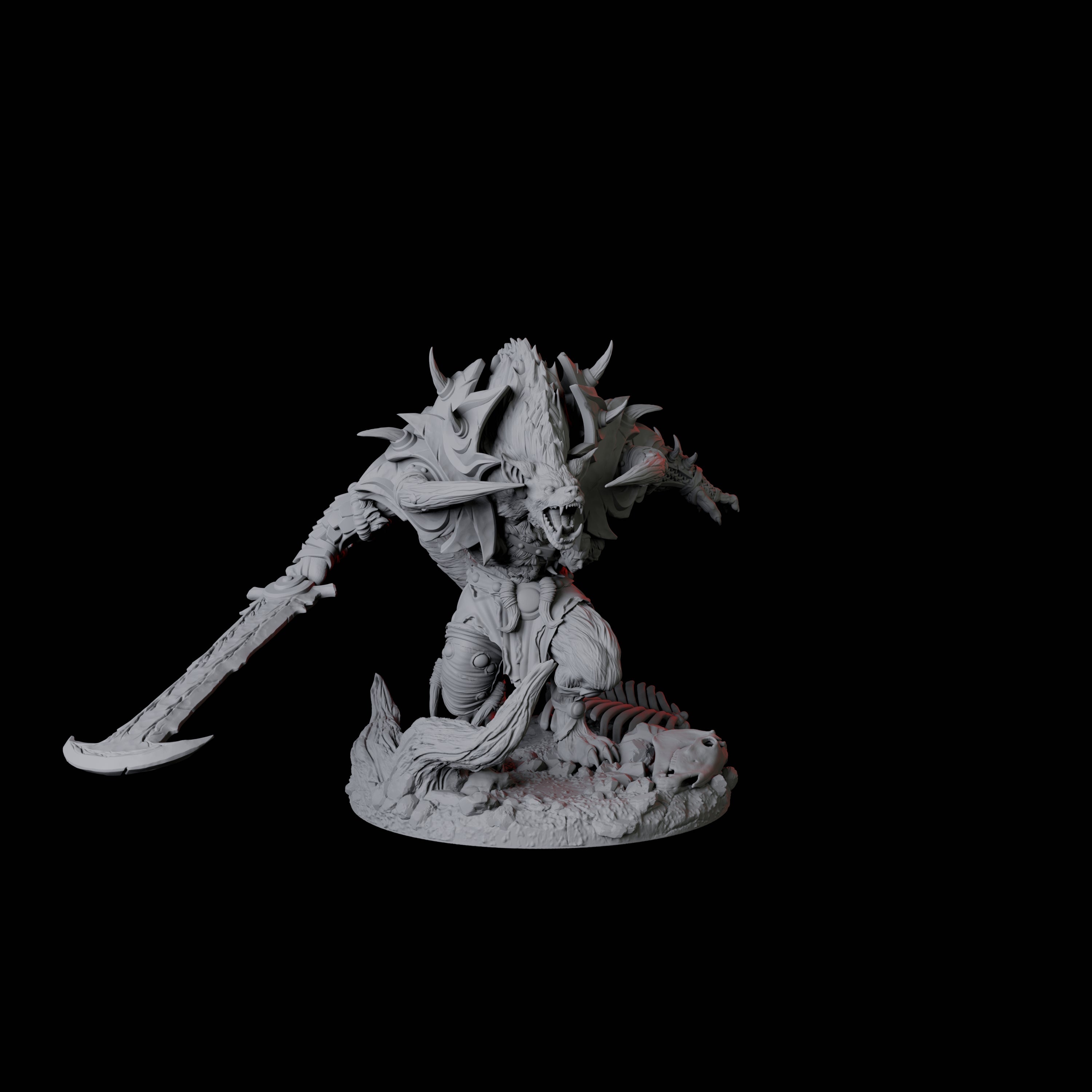 Bruising Gnoll Brute B Miniature for Dungeons and Dragons, Pathfinder or other TTRPGs