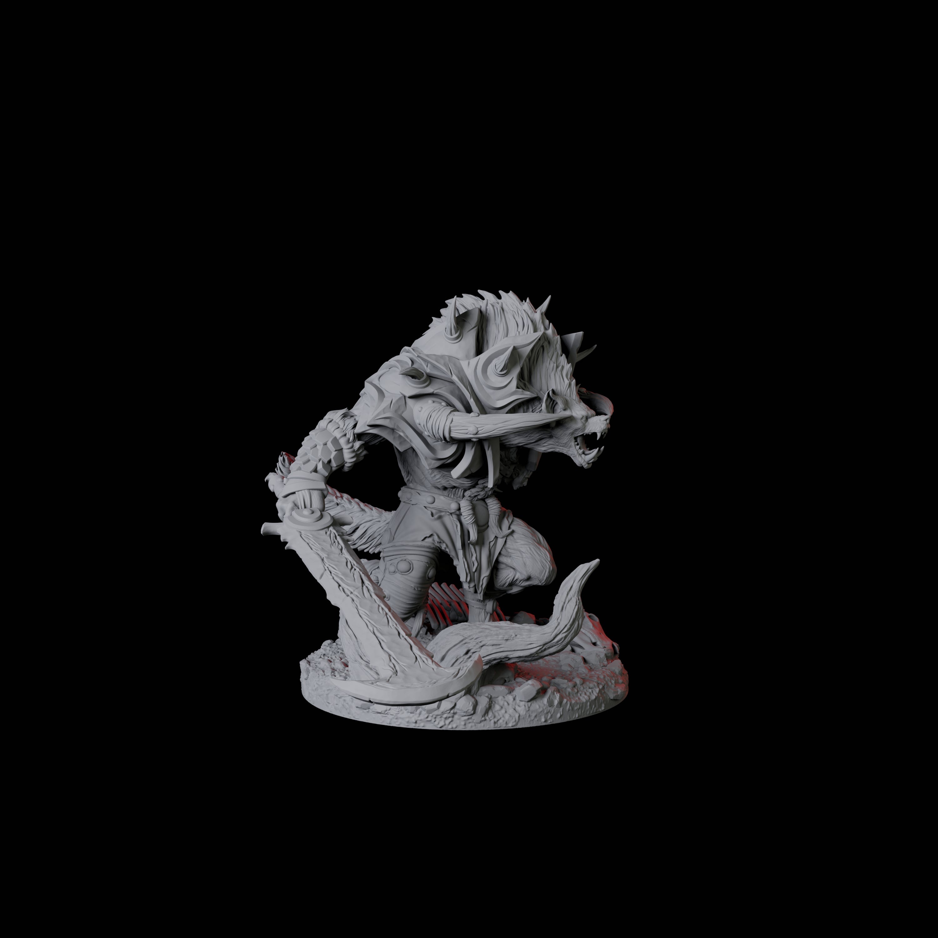 Bruising Gnoll Brute B Miniature for Dungeons and Dragons, Pathfinder or other TTRPGs