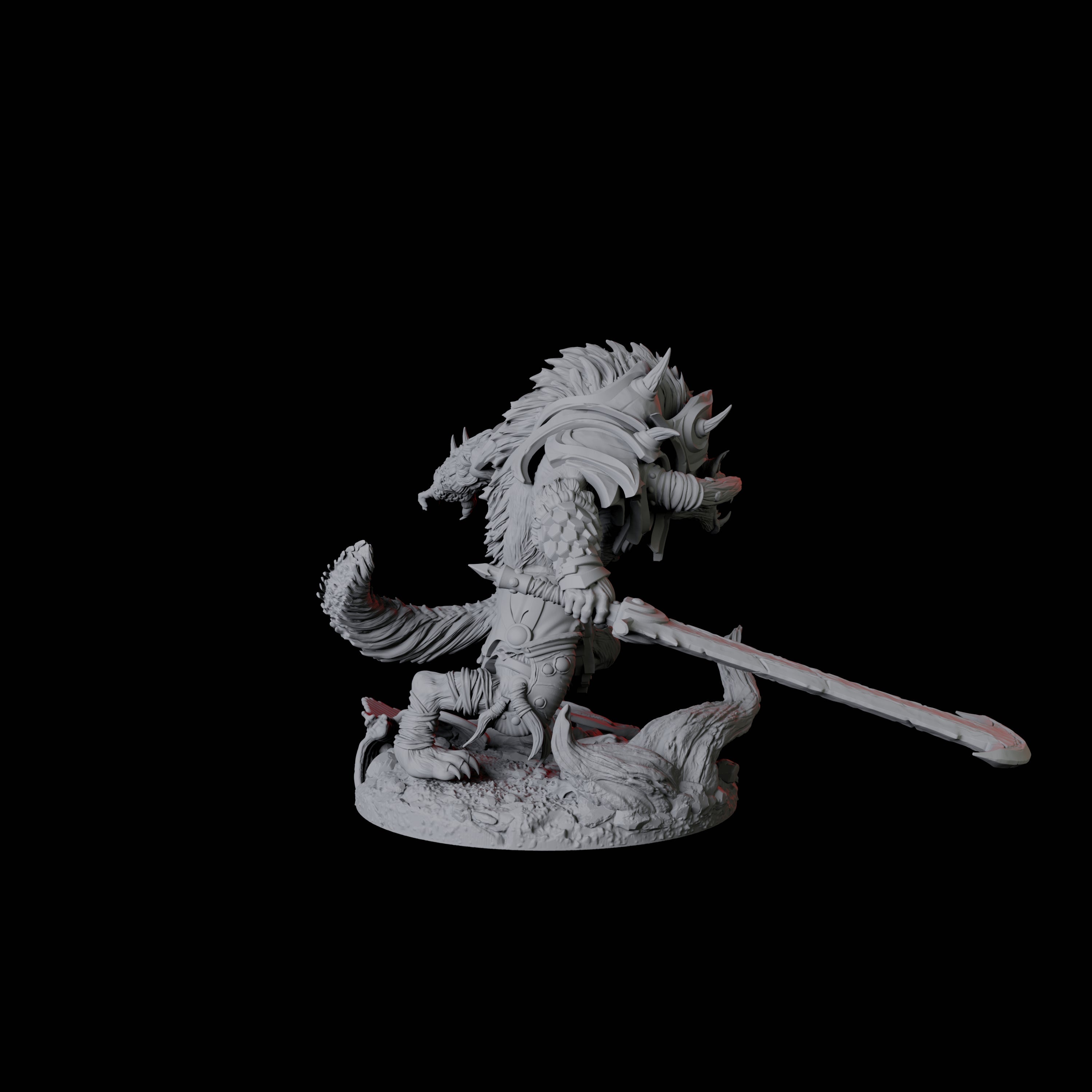 Bruising Gnoll Brute B Miniature for Dungeons and Dragons, Pathfinder or other TTRPGs