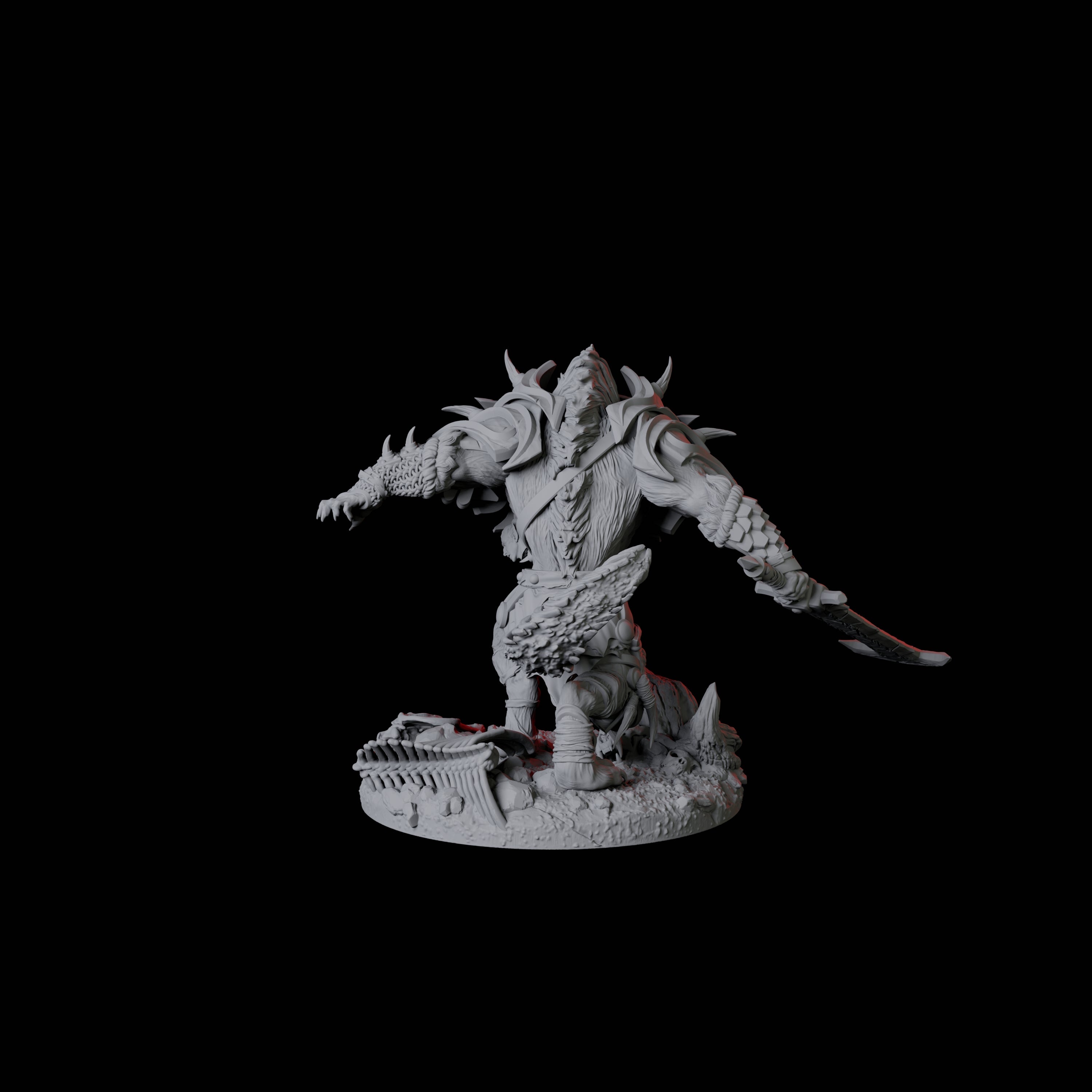 Bruising Gnoll Brute B Miniature for Dungeons and Dragons, Pathfinder or other TTRPGs