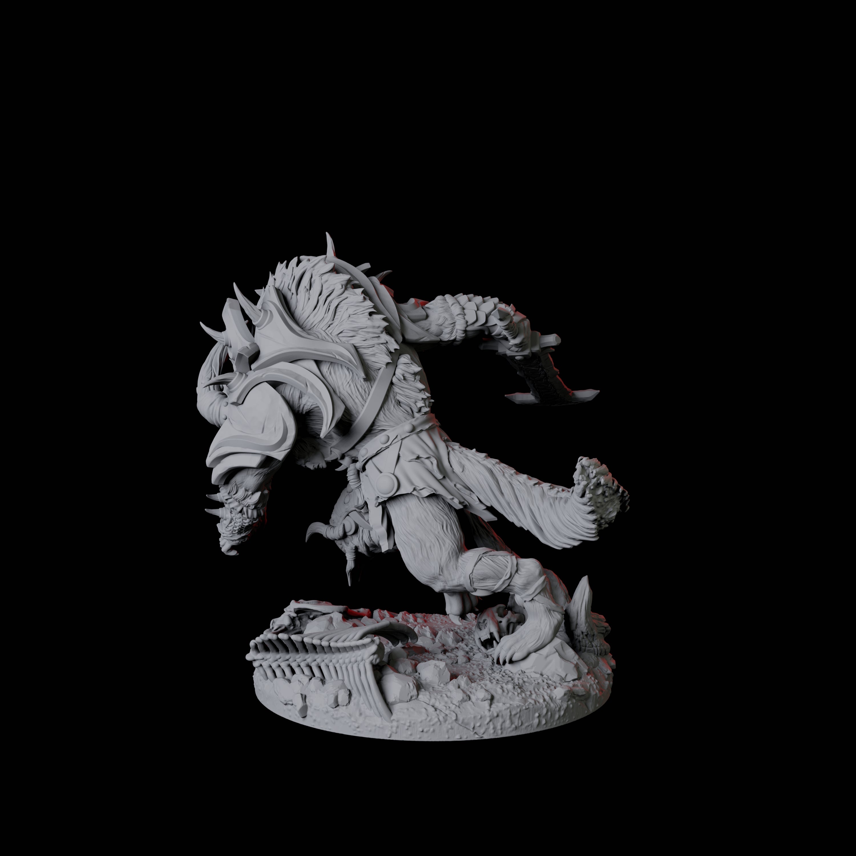 Bruising Gnoll Brute D Miniature for Dungeons and Dragons, Pathfinder or other TTRPGs