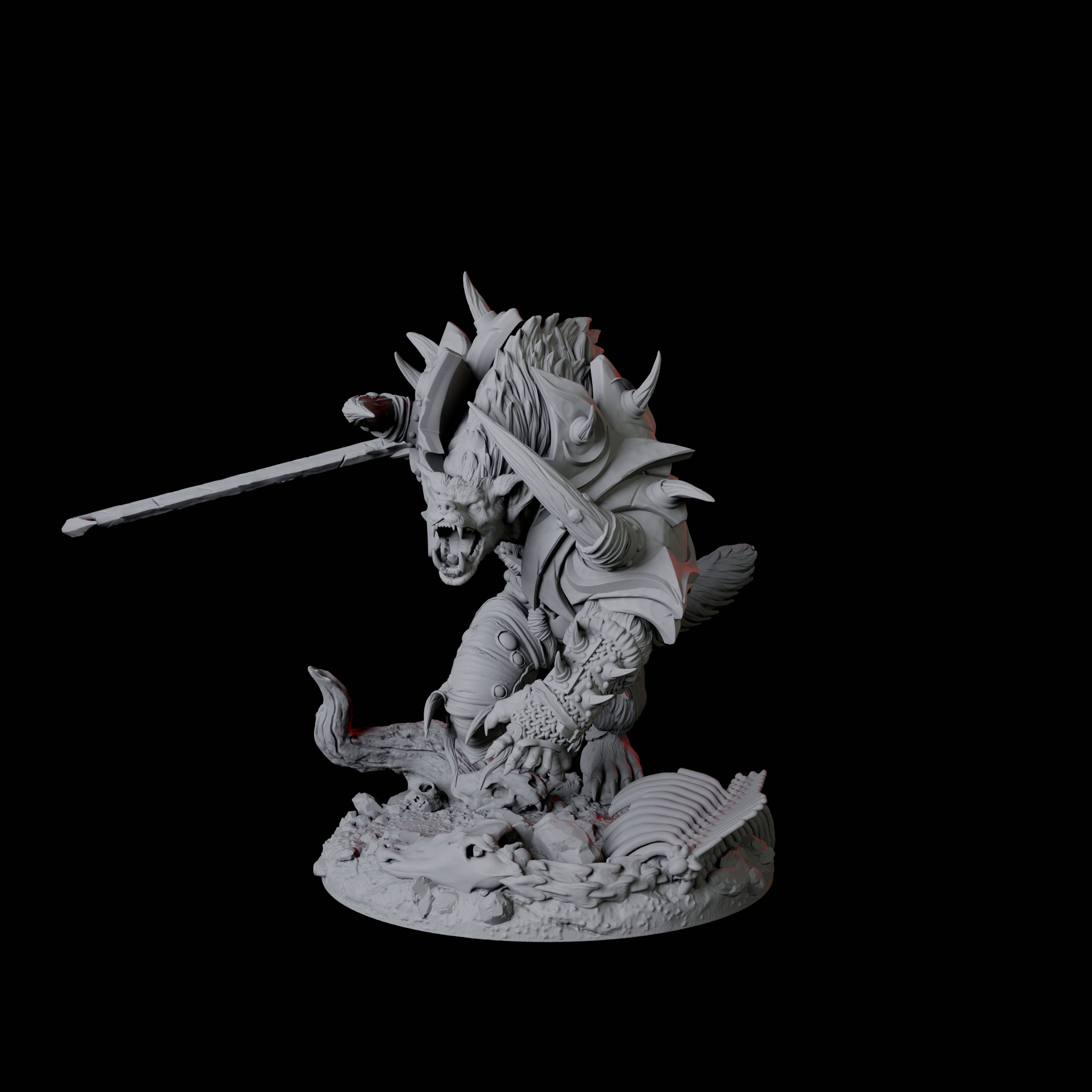 Bruising Gnoll Brute D Miniature for Dungeons and Dragons, Pathfinder or other TTRPGs