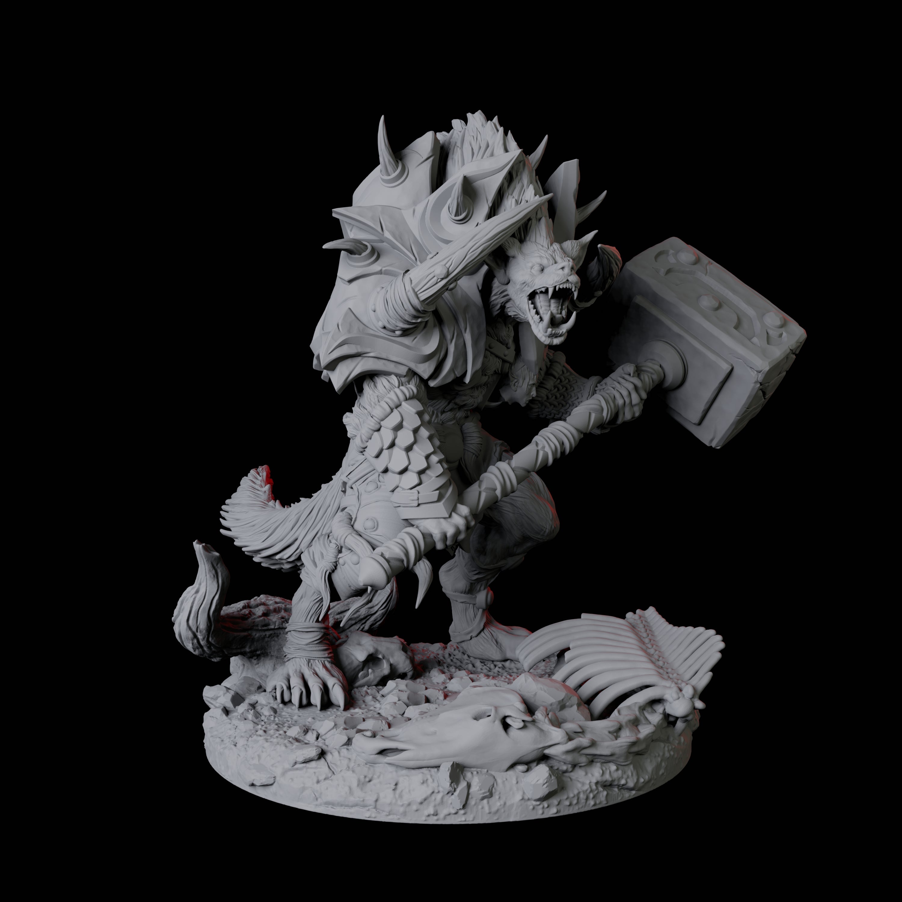 Bruising Gnoll Brute E Miniature for Dungeons and Dragons, Pathfinder or other TTRPGs