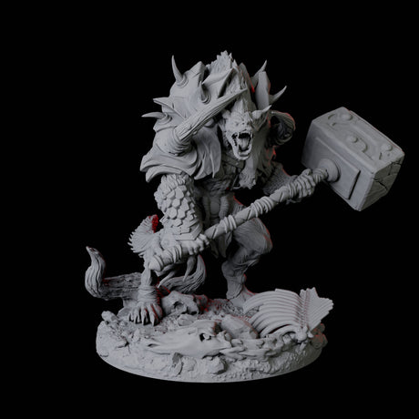 Bruising Gnoll Brute E Miniature for Dungeons and Dragons, Pathfinder or other TTRPGs