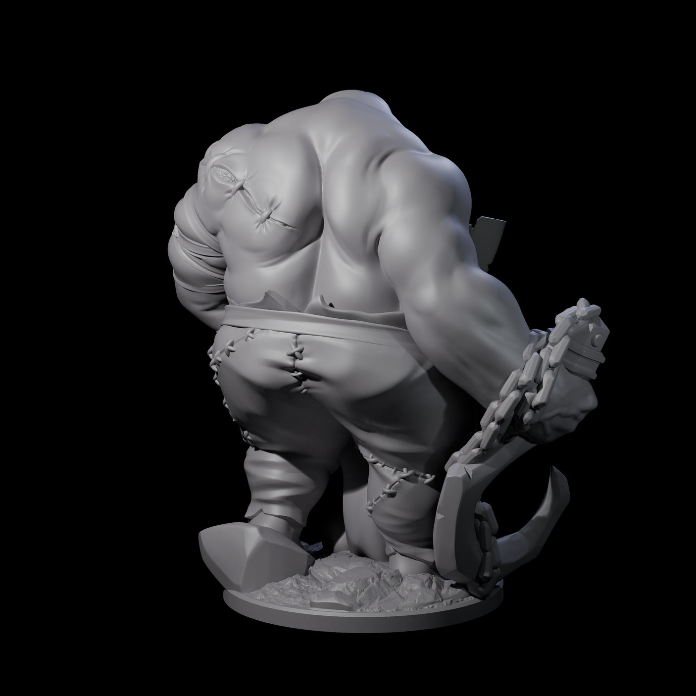 Brutal Ogre Brute Miniature for Dungeons and Dragons, Pathfinder or other TTRPGs
