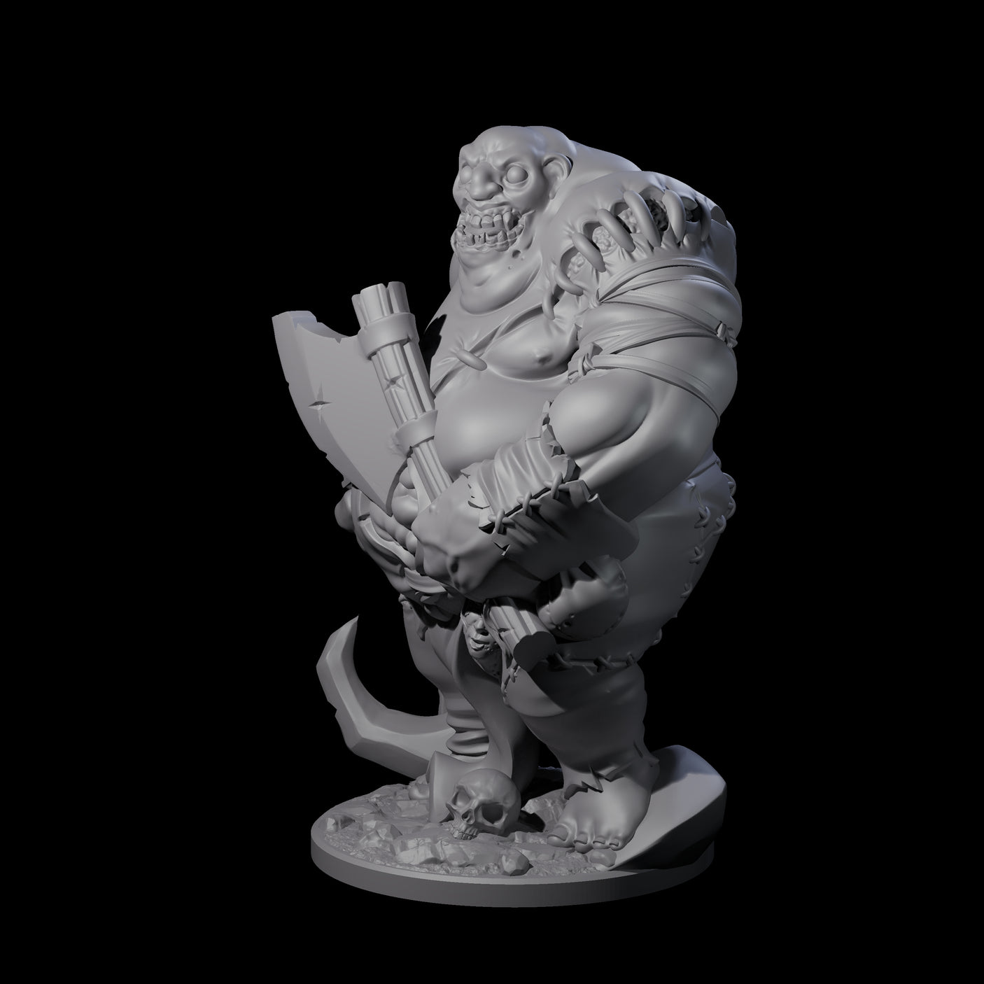 Brutal Ogre Brute Miniature for Dungeons and Dragons, Pathfinder or other TTRPGs