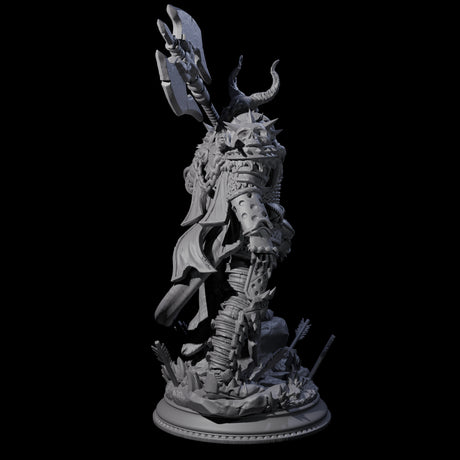 Brutal Tiefling Warrior Miniature for Dungeons and Dragons, Pathfinder or other TTRPGs