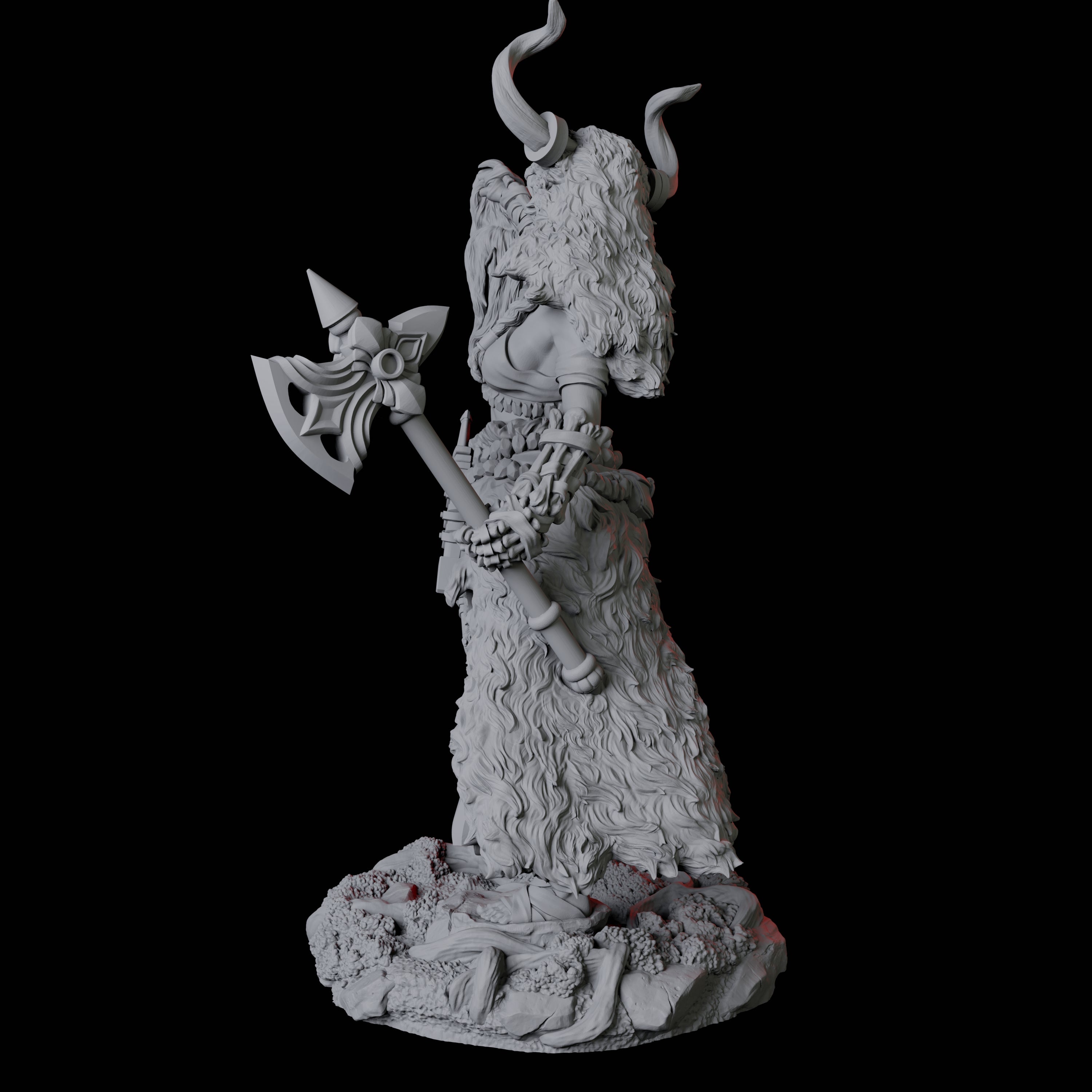 Brutal Viking Shield Maiden Miniature for Dungeons and Dragons, Pathfinder or other TTRPGs