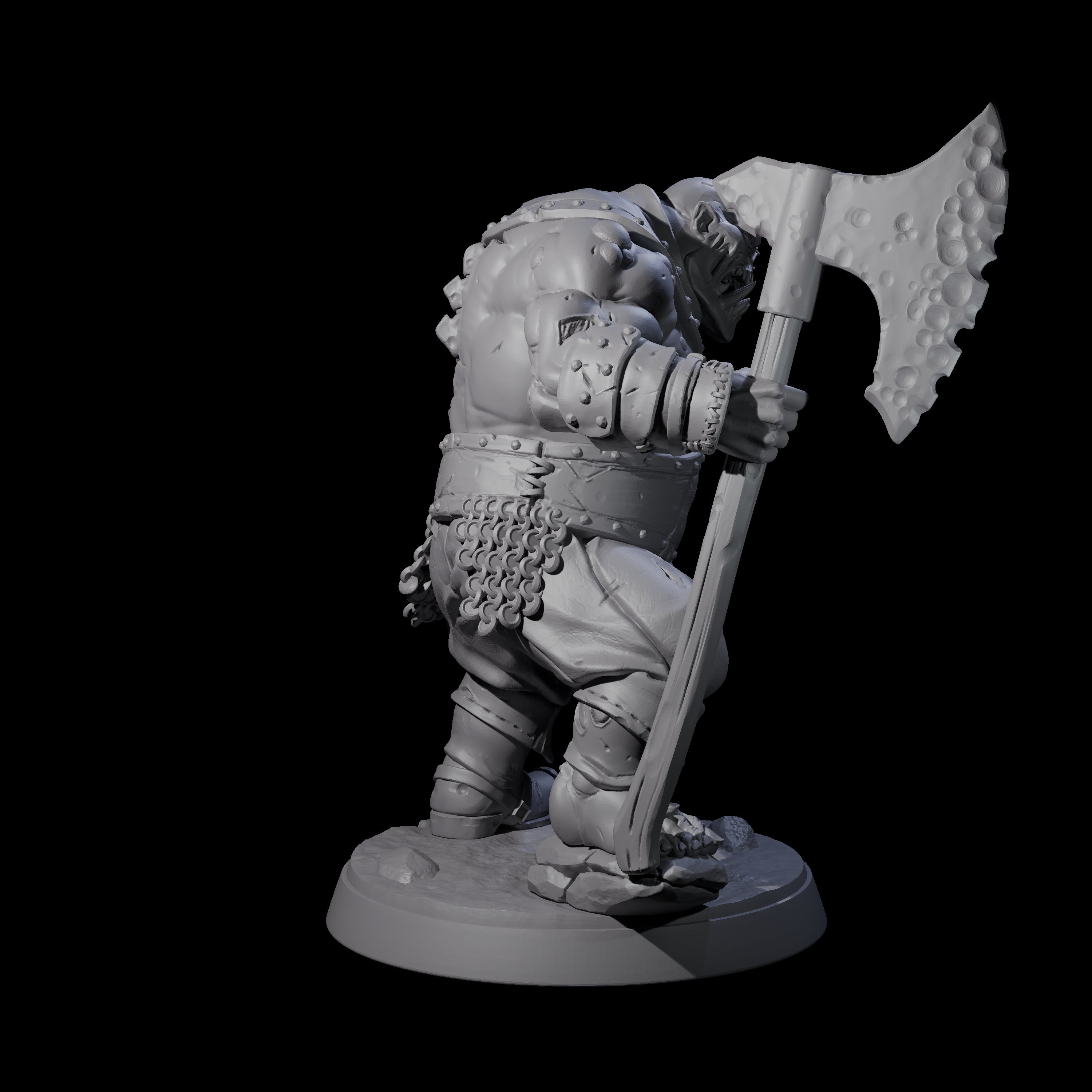 Brutal Zombie Executioner Miniature for Dungeons and Dragons, Pathfinder or other TTRPGs