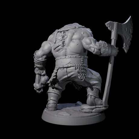 Brutal Zombie Executioner Miniature for Dungeons and Dragons, Pathfinder or other TTRPGs