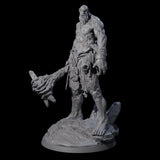 Brutish Hill Giant Warrior Miniature for Dungeons and Dragons, Pathfinder or other TTRPGs