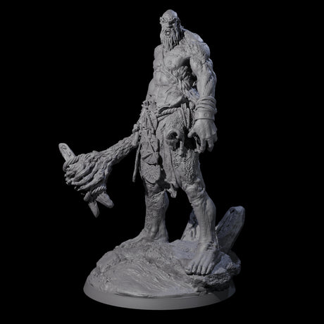 Brutish Hill Giant Warrior Miniature for Dungeons and Dragons, Pathfinder or other TTRPGs