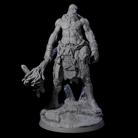 Brutish Hill Giant Warrior Miniature for Dungeons and Dragons, Pathfinder or other TTRPGs