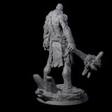 Brutish Hill Giant Warrior Miniature for Dungeons and Dragons, Pathfinder or other TTRPGs