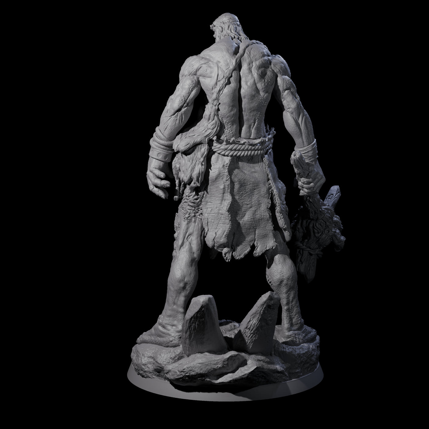 Brutish Hill Giant Warrior Miniature for Dungeons and Dragons, Pathfinder or other TTRPGs