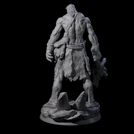 Brutish Hill Giant Warrior Miniature for Dungeons and Dragons, Pathfinder or other TTRPGs
