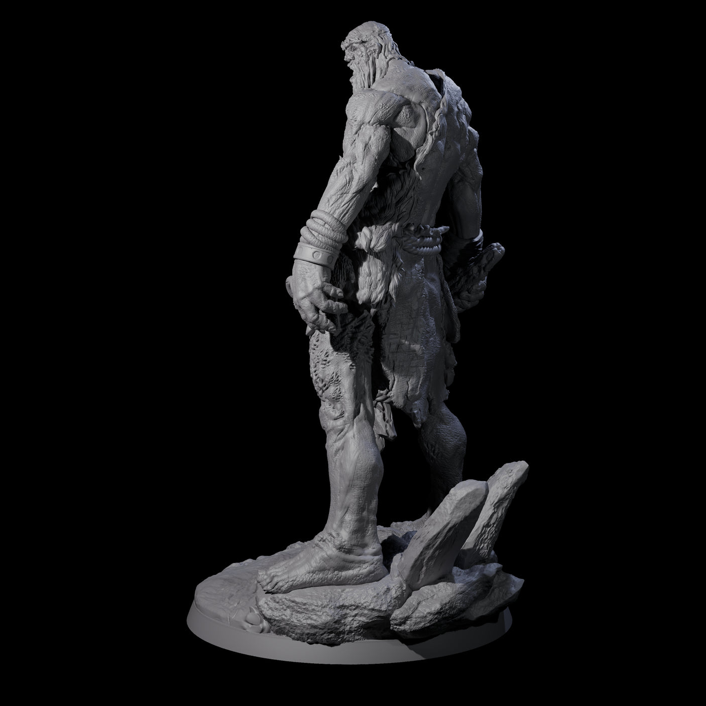 Brutish Hill Giant Warrior Miniature for Dungeons and Dragons, Pathfinder or other TTRPGs